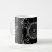 Mug Haut-parleur de musique noir et blanc (Devant gauche)
