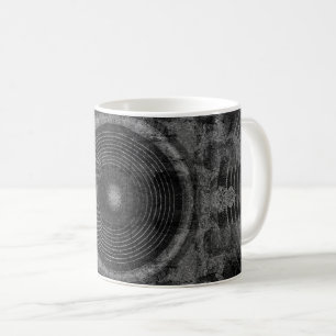 Mug Haut-parleurs de musique noir et blanc