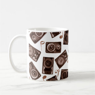 Mug Haut-parleurs musicaux avec illustration aquarelle