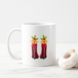 Mug Haut talons rouges avec cloches de Noël