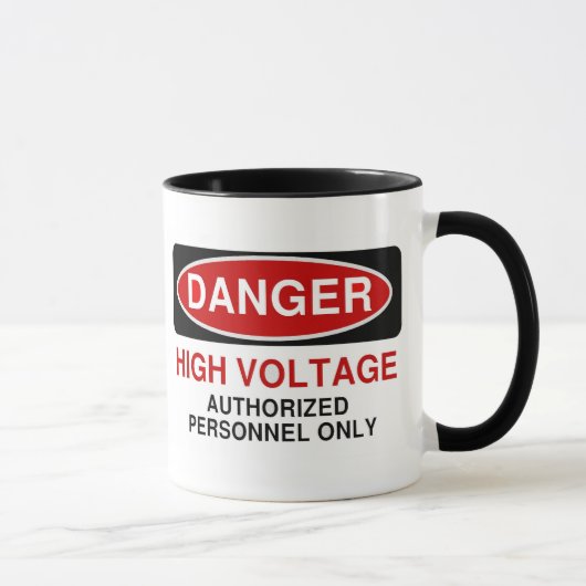 Mug Haute tension de danger (Droite)