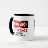 Mug Haute tension de danger (Devant gauche)
