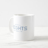 Mug Hauteur Carrelage, Carrelage Bleu (conception lrgr (Devant gauche)
