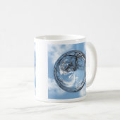 Mug Hauteurs du Ciel avec arbre, nuages, ciel, bulle (Devant droit)