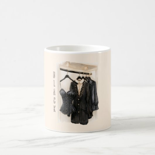 Mug Hauts corset noir du placard crème (Centre)