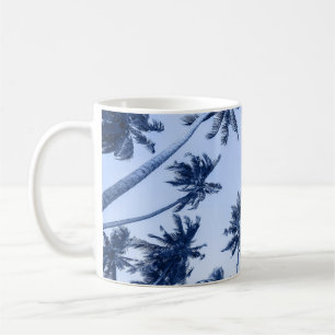 Mug Hauts palmiers, ciel bleu clair.