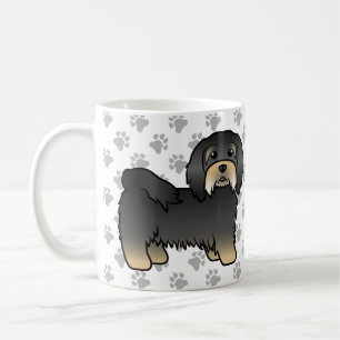 Mug Havanais noir et feu, chien de dessin animé mignon