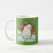 Mug Havanese n Poppies Art Print Gips & Cards (Gauche)
