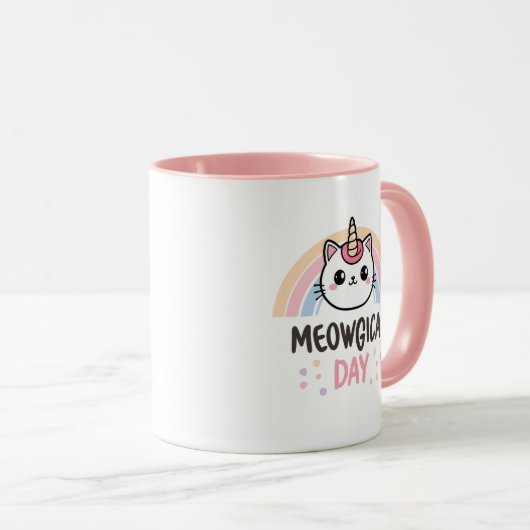 Mug Have a "Meowgical Day" Cat Unicorn (Devant droit)