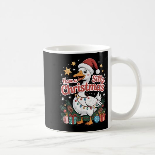 Mug Have A Silly Christmas Funny Goose Santa Hat Light (Droite)