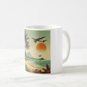 Mug Hawaï vintage/tropical (Devant droit)