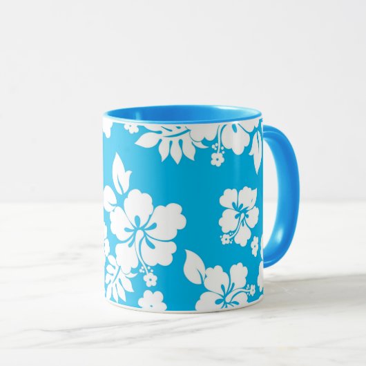 Mug Hawaïen bleu (Devant droit)