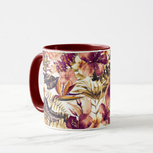 Mug Hawaïen Golden Tropics Élégant Vintage Moderne