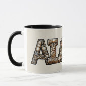 Mug Hawaïen Polynésien Aloha Bambou Look (Gauche)