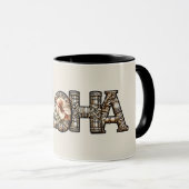 Mug Hawaïen Polynésien Aloha Bambou Look (Devant droit)