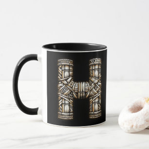 Mug Hawaïen Polynésien Aloha Lettre H Initiale personn
