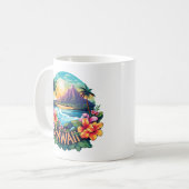 Mug Hawaii Aloha Tropical Beach Mountains Voyage (Devant gauche)