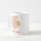 Mug Hawaii Aquarelle Hibiscus Fleur (Devant gauche)