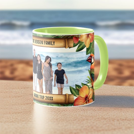 Mug Hawaii Oiseaux tropicaux Fleurs Photo Café