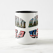 Mug Hawaii Picture et USA Flag Text (Centre)