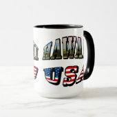 Mug Hawaii Picture et USA Flag Text (Devant droit)