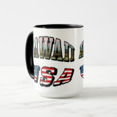 Mug Hawaii Picture et USA Flag Text (Devant gauche)