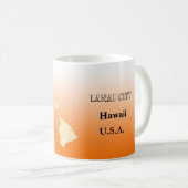 Mug - Hawaii State Map avec la ville (Devant droit)