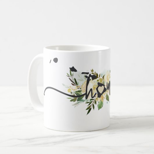 Mug Hawaii State Personnalisé Votre Maison Ville Rusti (Devant gauche)