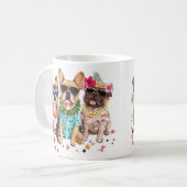 Mug Hawaiian French Bulldogs Flower Lei (Devant gauche)