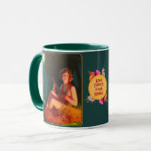 Mug Hawaiian Kona Coffee Girl avec Ukulele (Devant gauche)