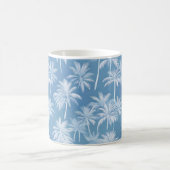 Mug Hawaiian Palm Tree Silhouette Motif Blue ID1093 (Centre)