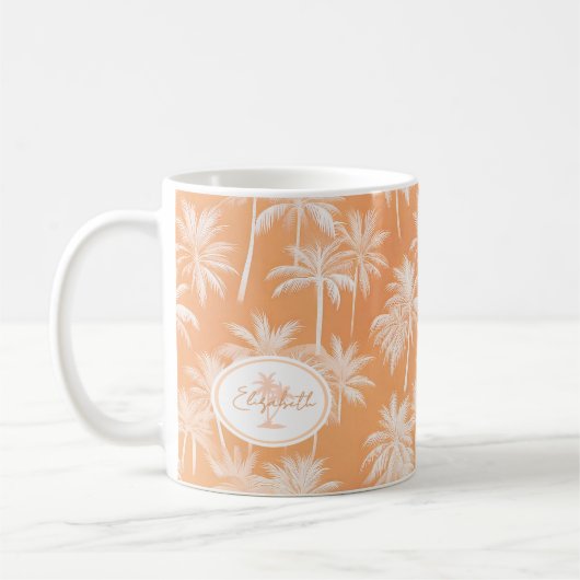 Mug Hawaiian Palm Tree Silhouette Motif Tacao ID1093 (Gauche)