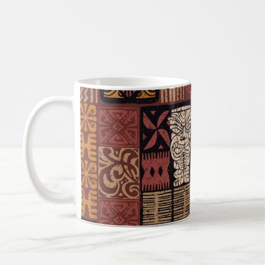 Mug Hawaiian Tribal : Vintage Fabric Patchwork (Gauche)
