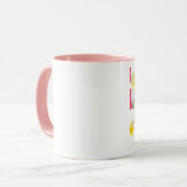 Mug Hawaiian white plumeria flower pink (Devant gauche)