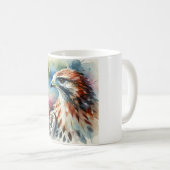 Mug Hawk in serene nature 280824AREF135 - Watercolor (Devant droit)
