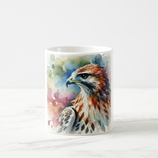 Mug Hawk in serene nature 280824AREF135 - Watercolor (Centre)