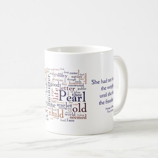 Mug Hawthorne - les mots et la citation de lettre (Devant droit)
