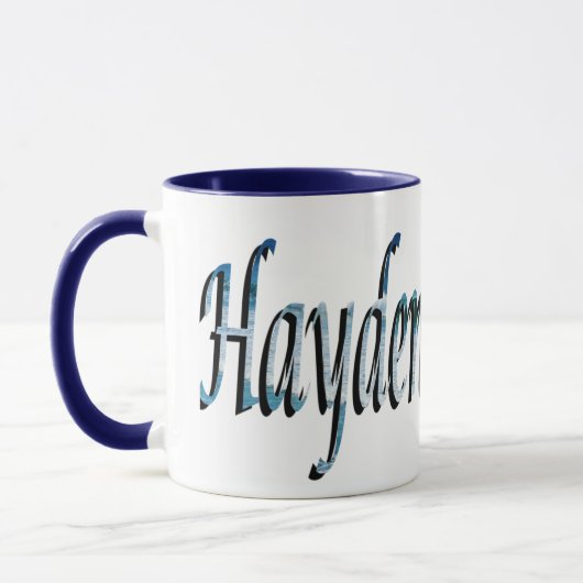 Mug Hayden, Nom, logo, (Gauche)