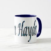 Mug Hayden, Nom, logo, (Devant droit)