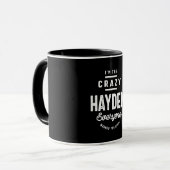 Mug Hayden Nom personnalisé Cadeau Anniversaire (Devant gauche)