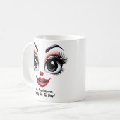 Mug Hé Belle, Yeux Fabuleux Visage Drôle (Devant gauche)