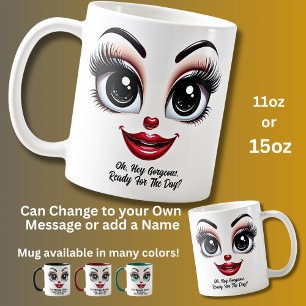 Mug Hé Belle, Yeux Fabuleux Visage Drôle