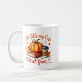Mug He Fills My Cup With Grace Fall Coffee Pumpkin Chr (Gauche)