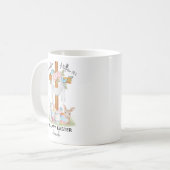 Mug He is Risen Happy Easter Gift with Cross & Bunnies (Devant gauche)