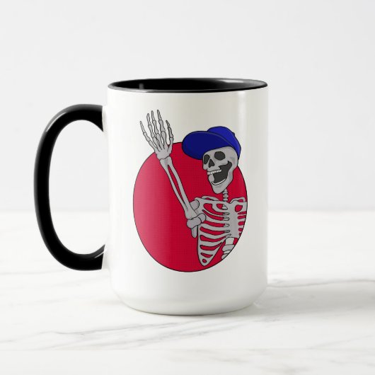 Mug Hé les amis Squelette cool et drôle (Gauche)