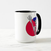 Mug Hé les amis Squelette cool et drôle (Devant droit)