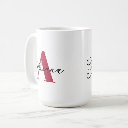 Mug He Loved Us First Monogram Initial Name (Devant gauche)