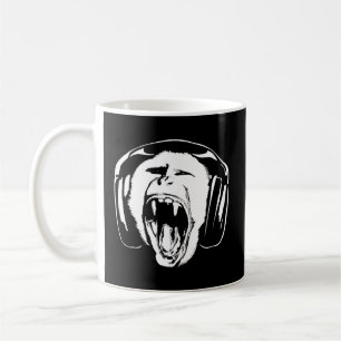 Mug Headphones Musique singe