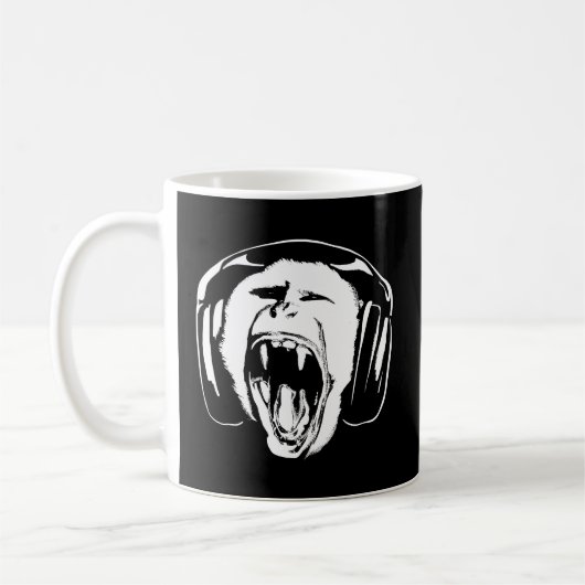 Mug Headphones Musique singe (Gauche)