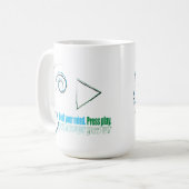 Mug Heal your mind. Press play (Devant gauche)